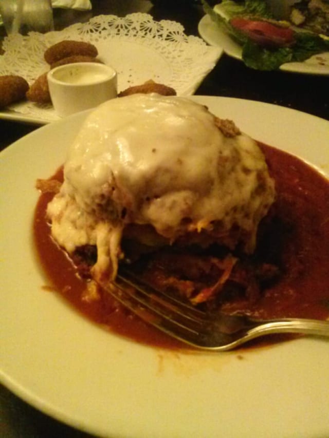 Homemade Eggplant Parmigiana.