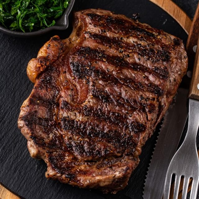 Rib Eye Steak.